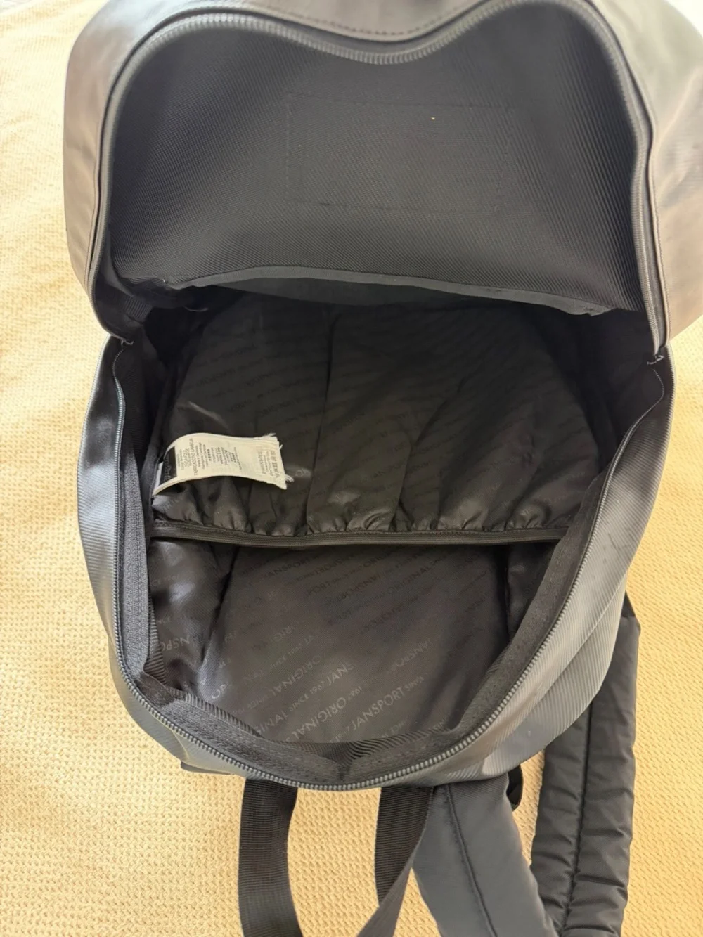 JanSport Main Campus Black Suede Bottom Backpack Laptop School Bag JS0A4QUL
